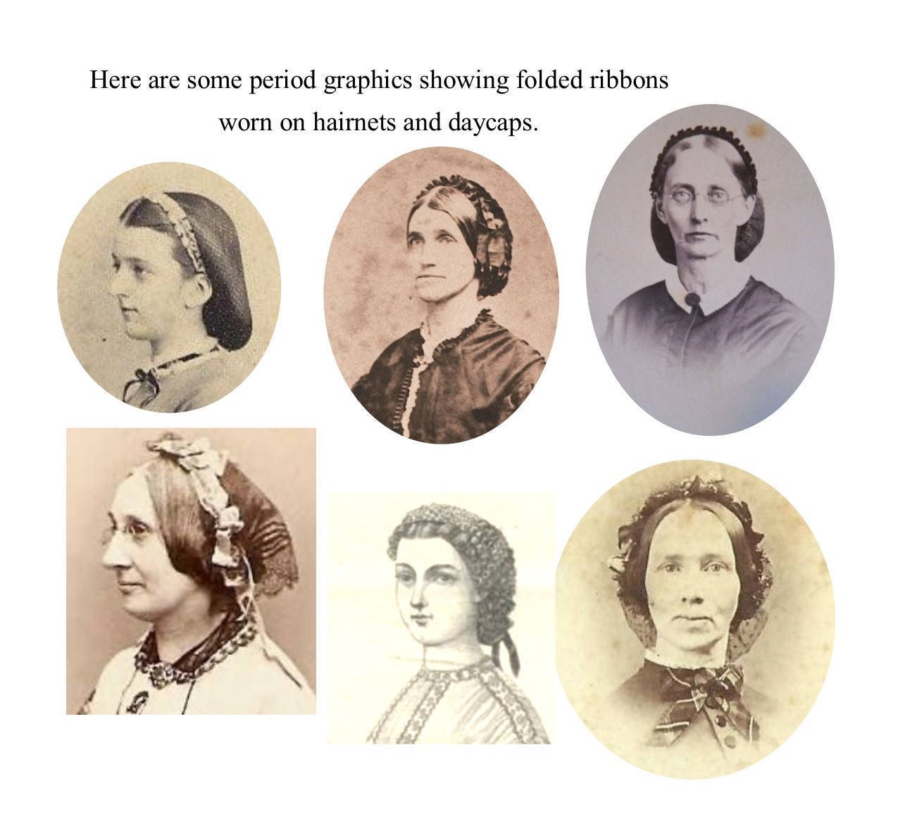 Christmas Plaid Folded / Pleated Ribbons for Hair, Nets, Bonnets and Day Caps - Victorian