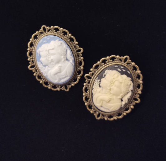 Sisters Cameo Brooch, 19th Century Pin, Vintage Style Broach, Civil War Reproduction Brooch, Gift idea