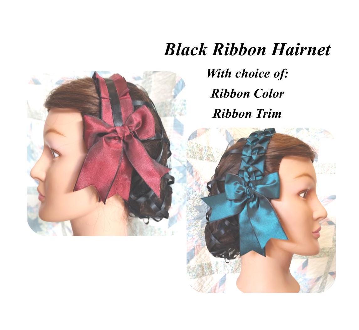 Black Ribbon Hairnet with options