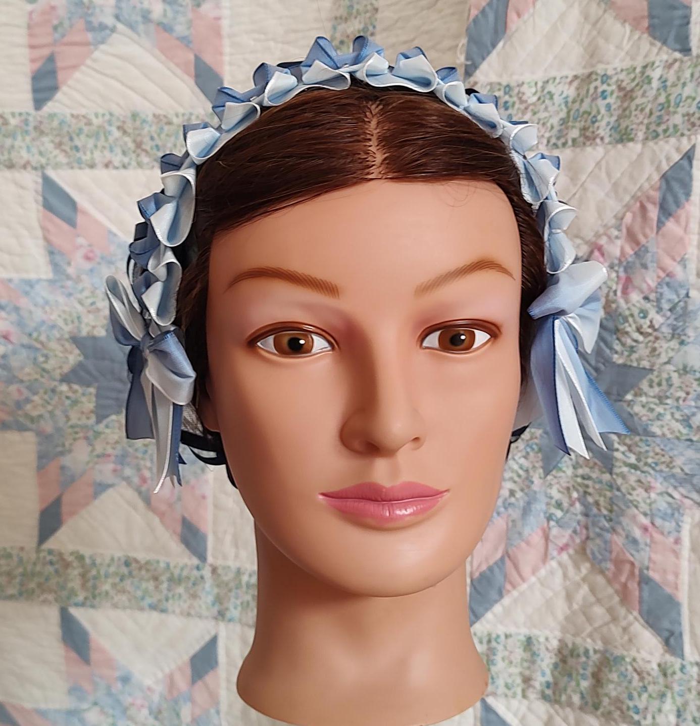 front view of hairnet showing how frames the face