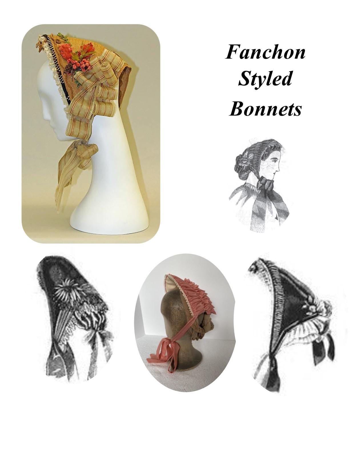 Wine Fanchon Bonnet, Choice of Embellishment, Dinner Bonnet - Empire Bonnet - Civil War - 19th century Victorian