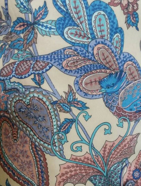 Pink, Blue and Cream Work Bag - 19th century