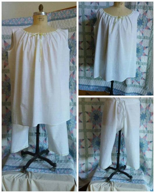 PLUS SIZE Underpinning Set - Chemise and Drawers