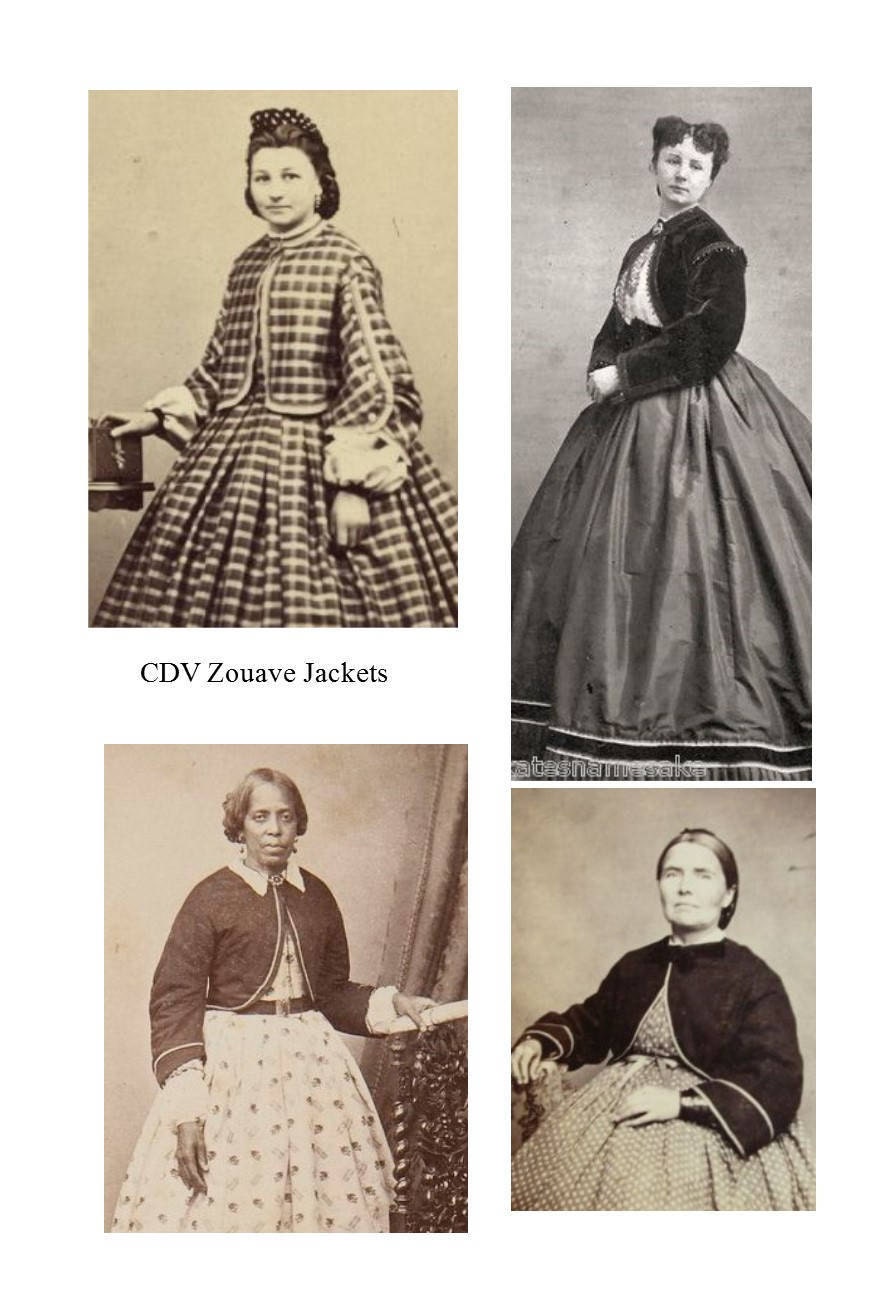 Zouave Jacket /Mid- 19th Century/ Civil War Era Bodice Pattern/ Timeless Stitches Sewing Pattern TSB-105