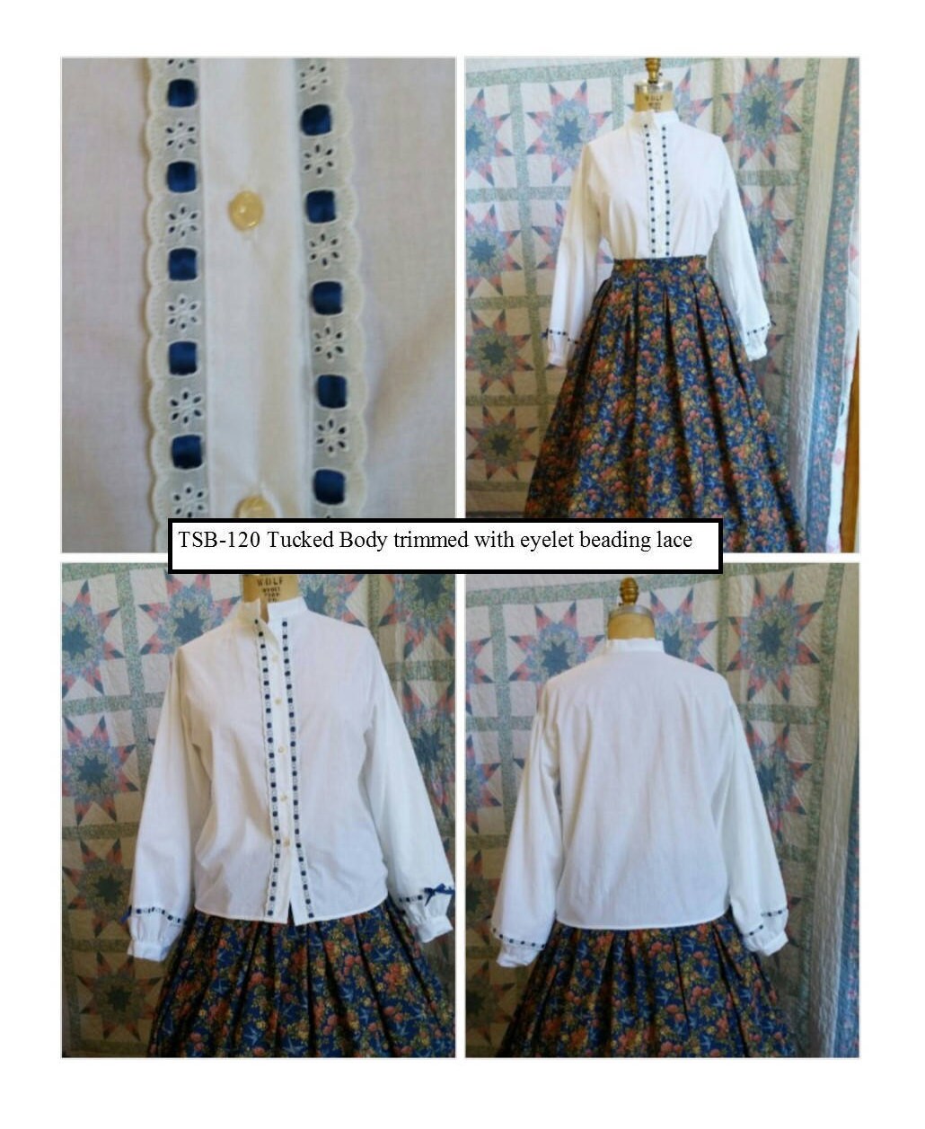 Tucked Body (Basic Blouse) / 19th Century/ Civil War Era Bodice Pattern/ Timeless Stitches Sewing Pattern TSB-120
