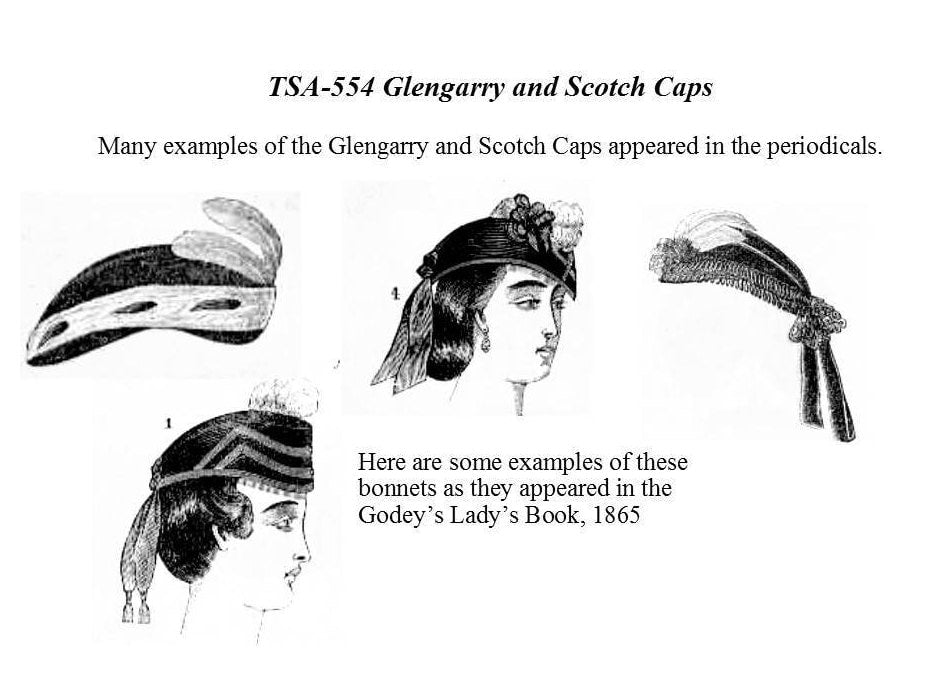 Glengarry - Scotch Cap /19th Century Headwear Pattern/ Timeless Stitches Sewing Pattern TSA- 554 Glengarry - Scotch Cap