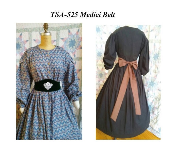 Medici Belt /19th Century Pattern/ Timeless Stitches Sewing Pattern TSA- 525 Medici Belts Cumberbund