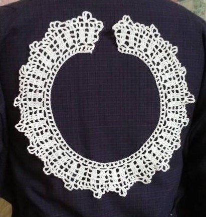 White Cotton Collar - Handmade Crochet