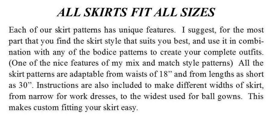 Gauged (Cartridge Pleated) Skirt / 19th Century Basic Skirt Pattern/ Timeless Stitches Sewing Pattern TSS-202