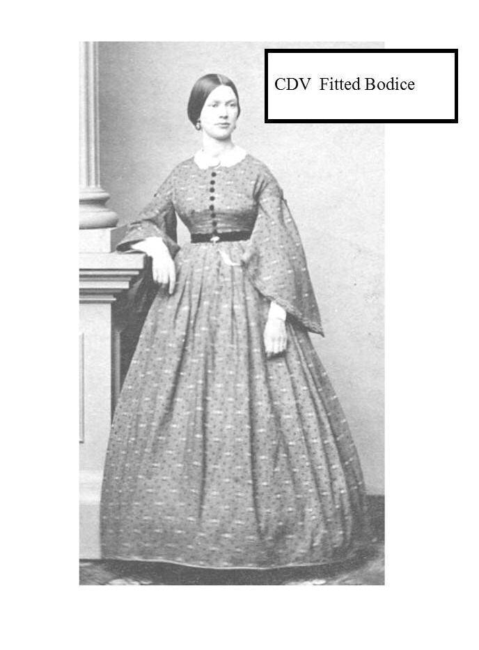 Basic Fitted Bodice / 19th Century/ Civil War Era Bodice Pattern/ Timeless Stitches Sewing Pattern TSB-100
