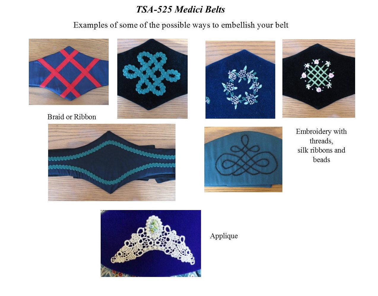 Medici Belt /19th Century Pattern/ Timeless Stitches Sewing Pattern TSA- 525 Medici Belts Cumberbund