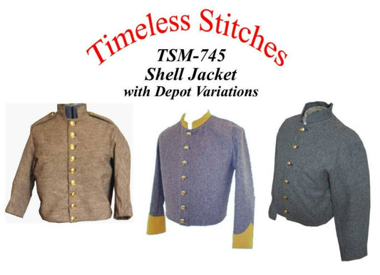 Shell Jacket with Depot Variations/ union and Confederate Shell Jacket/ Timeless Stitches TSM-745 Shell Jacket with Depot Variations