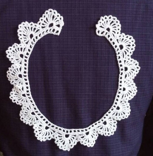 White Cotton Collar - Handmade Crochet
