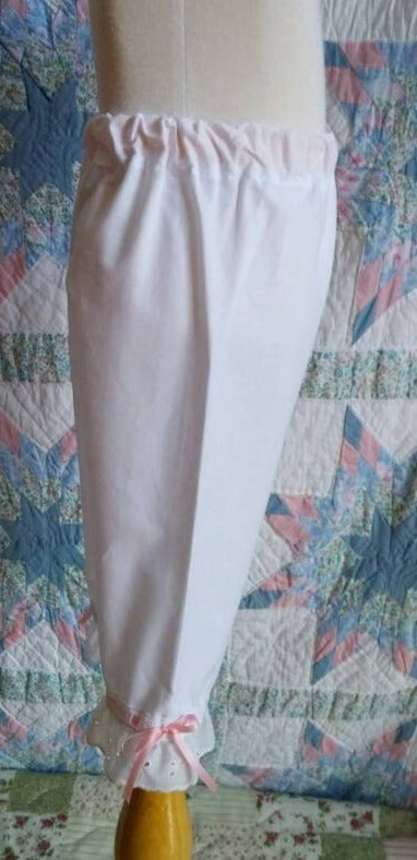 Girls Pantalettes, also known as pantaloons, drawers, knickers or bloomers from Size 6 - 12