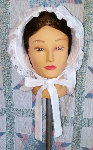 Pastel Colored Prairie bonnet, cloth bonnet, Poke Bonnet - 19th Century Victorian, Frontier, Pioneer, Wagon Train, 1830 and up, Adult Size