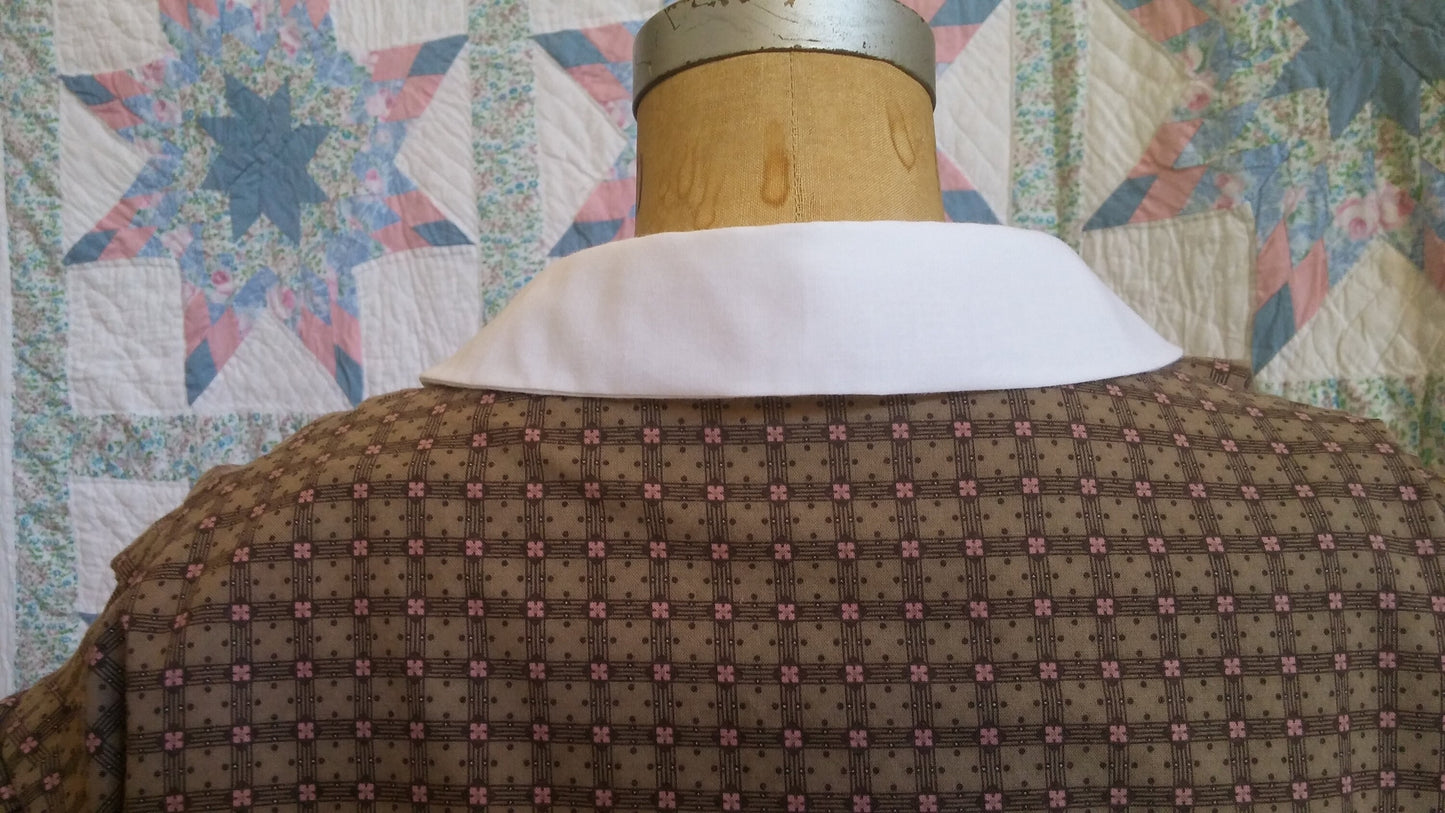 Cotton Cross-over Collar and Sleeve Jockey - Undersleeve Set-white, cream or black - 19th Century Victorian, Edwardian