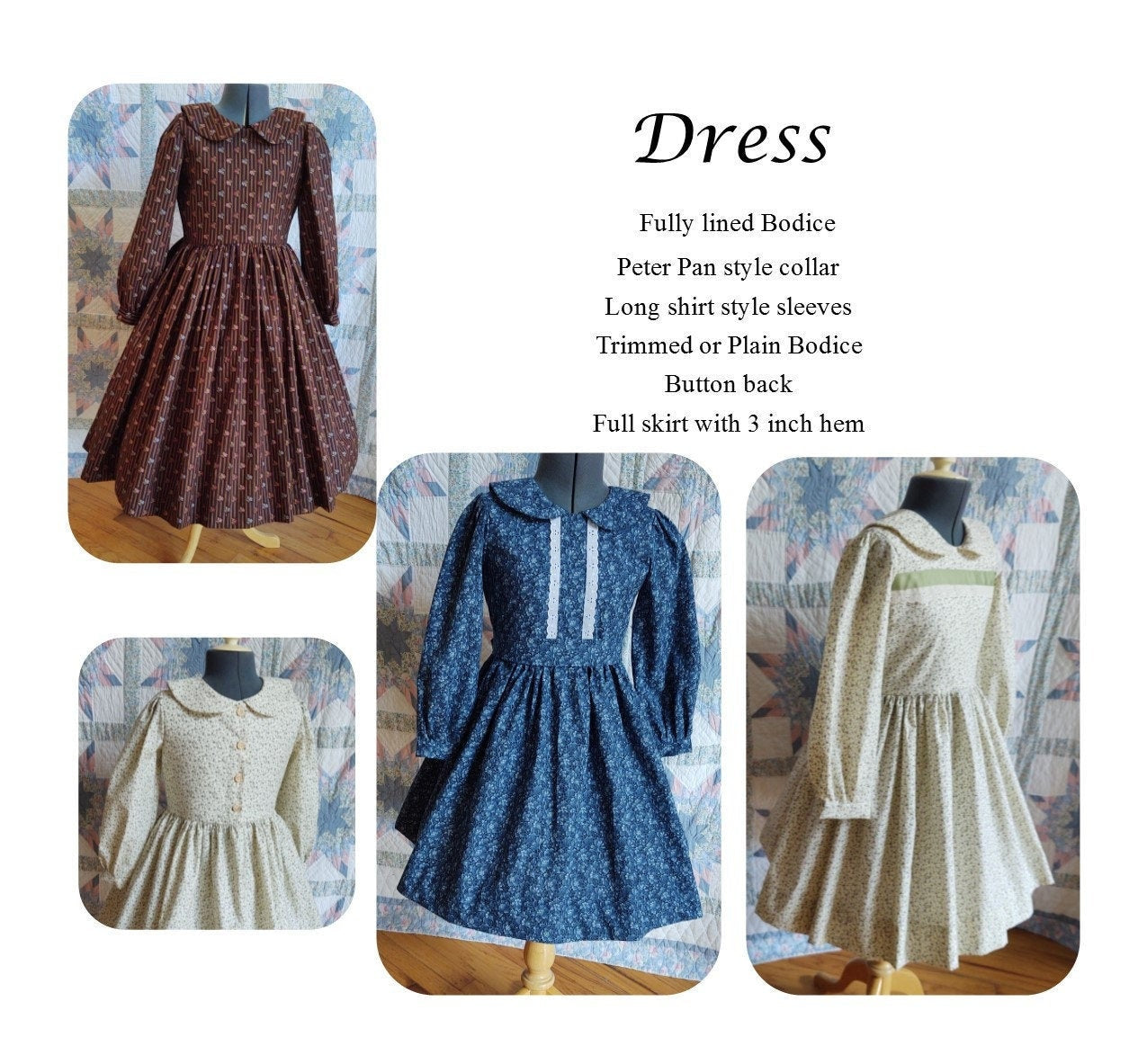 Girls Long Sleeved Dress and Zouave Jacket Set - MADE TO ORDER - Victorian, Civil War, Prairie School Days, Old-fashioned, Historical