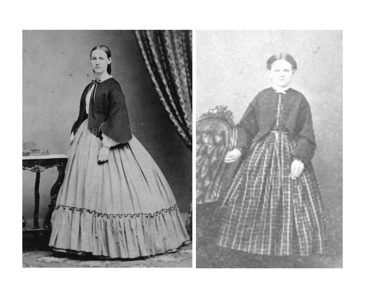 Girls Long Sleeved Dress and Zouave Jacket Set - MADE TO ORDER - Victorian, Civil War, Prairie School Days, Old-fashioned, Historical