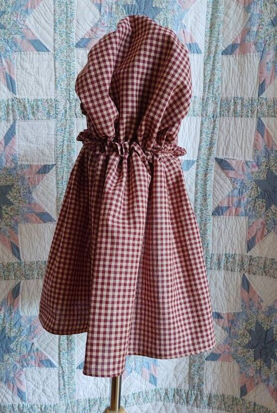 Shaped Homespun Cloth Bonnet, Cotton Sunbonnet, 19th Century Victorian Cloth Bonnet, Prairie, Frontier, Wagon Train, 1830's and Up