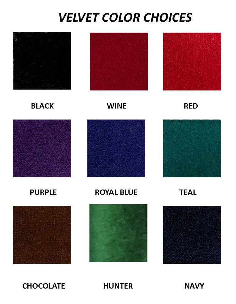 Plain Velvet Medici Belt- Double Pointed - 9 COLORS ,Civil War, 19th Century Victorian, Cummerbund, Sash Belt