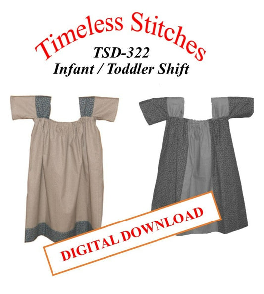 TSD-322 Infant/ Toddler Shift Sewing Pattern, Boone Frock DIGITAL DOWNLOAD