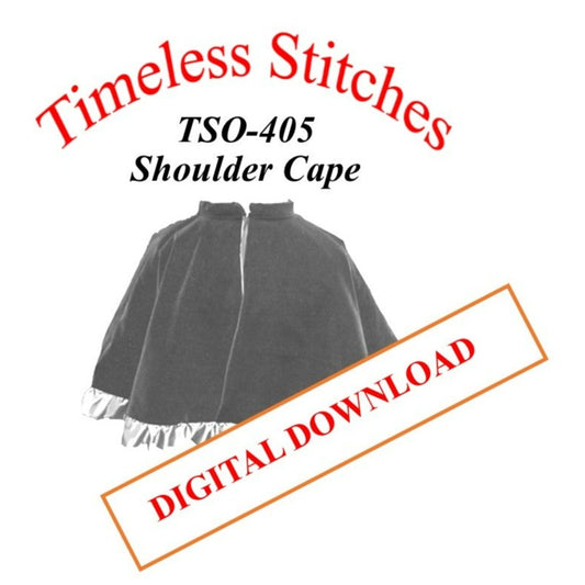TSO-405 Shoulder Cape Sewing Pattern, Cape Capelet Pattern, DIGITAL DOWNLOAD