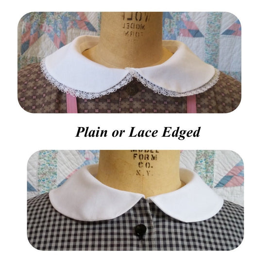 Cotton Collar - Rounded Collar - Peter Pan Collar