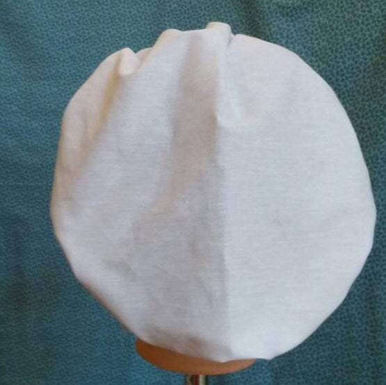 White Cotton Round Cap - Day cap - Mob cap - colonial, revolutionary, regency or civil war