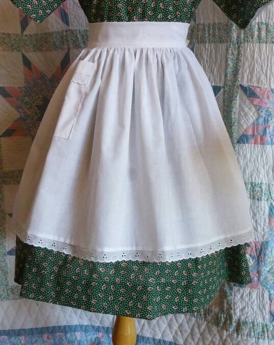 Victorian Girl's Apron and Bonnet