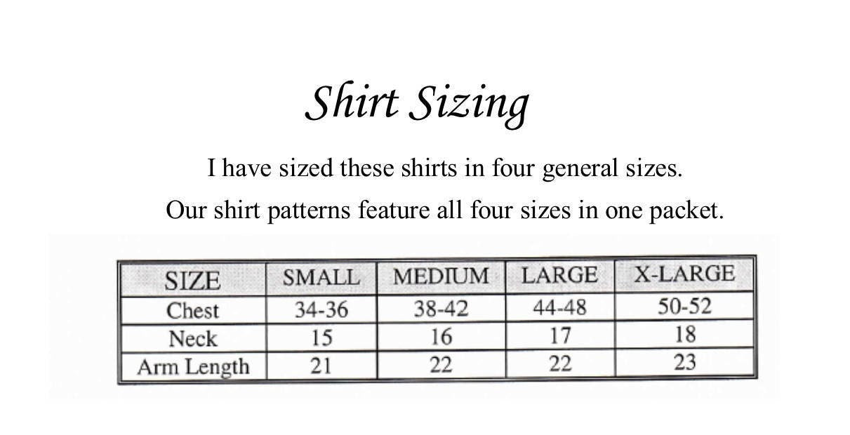 Mens Bib Front Shirt/ 19th Century Civilian Mens Shirt Pattern Timeless Stitches Sewing Pattern TSM-711
