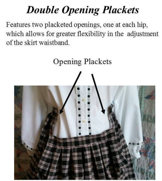 Gauged (Cartridge Pleated) Skirt / 19th Century Basic Skirt Pattern/ Timeless Stitches Sewing Pattern TSS-202