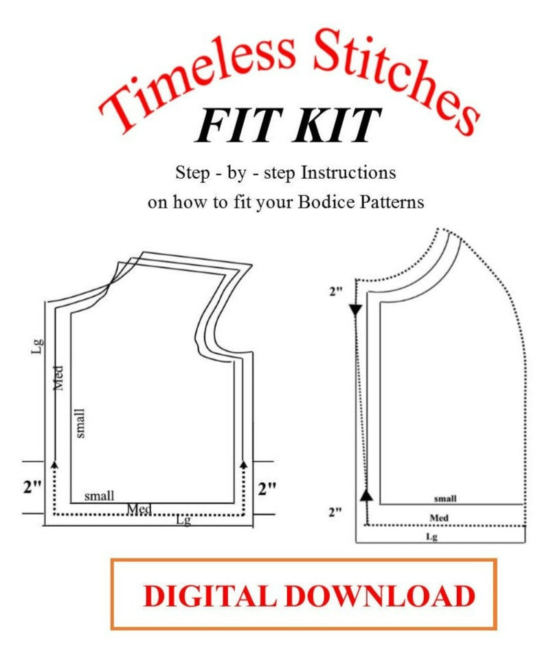 FIT KIT - How to fit your Bodice Patterns/ Timeless Stitches Sewing Booklet