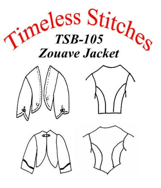 Zouave Jacket /Mid- 19th Century/ Civil War Era Bodice Pattern/ Timeless Stitches Sewing Pattern TSB-105