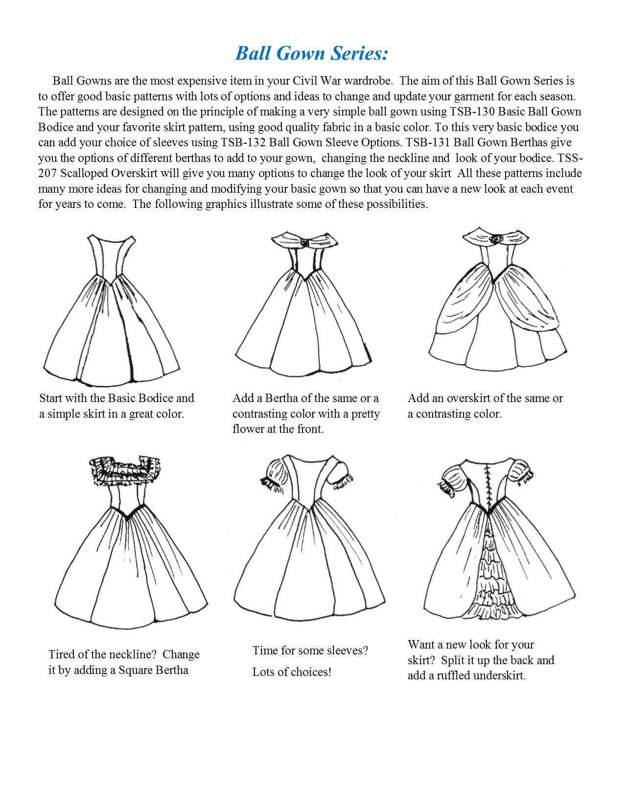 Basic Ball Gown Bodice /Mid- 19th Century/ Civil War Era Bodice Pattern/ Timeless Stitches Sewing Pattern TSB-130