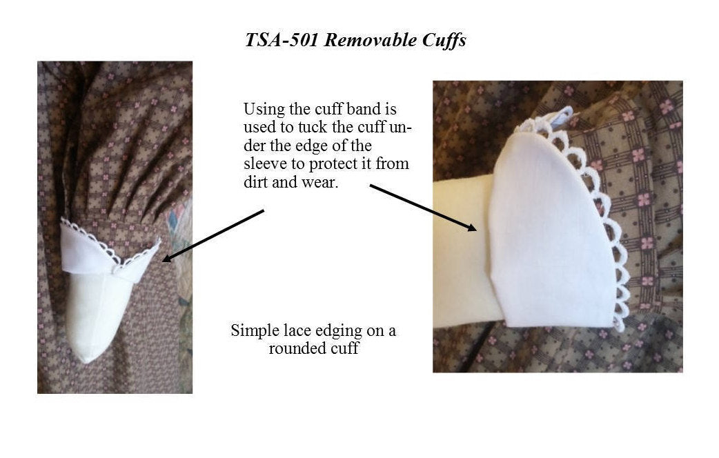Sleeve Jockeys and Cuffs /19th Century Pattern/ Timeless Stitches Sewing Pattern TSA- 501 Sleeve Jockeys and Cuffs - Undersleeves DIGITAL