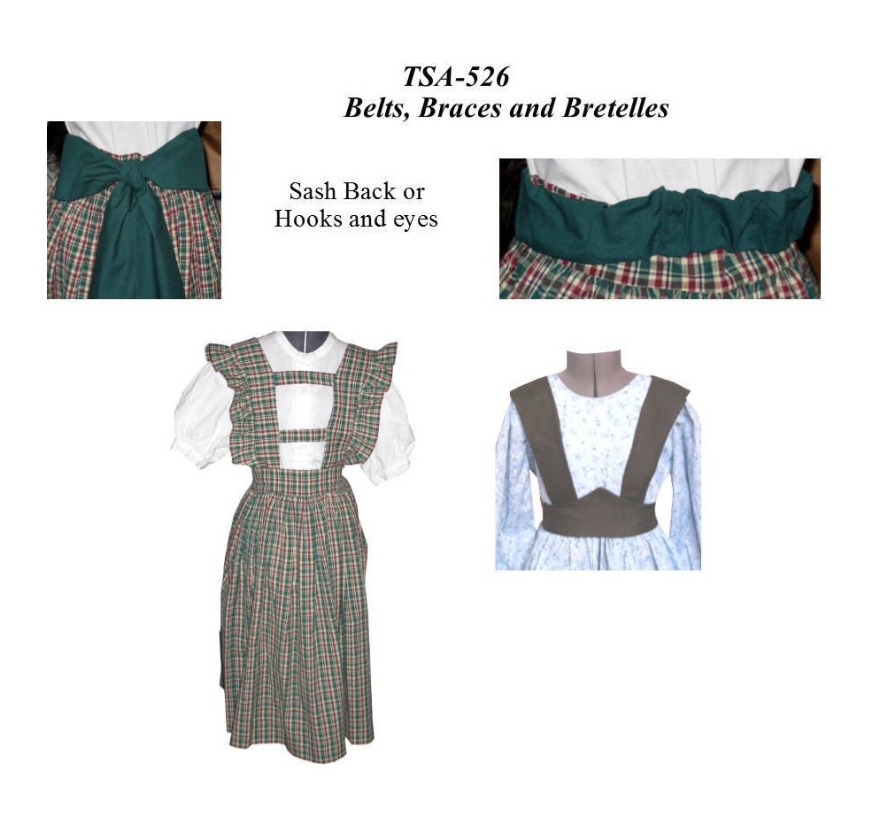 Belts, Braces and Bretelles for Girls/19th Century Pattern/ Timeless Stitches Sewing Pattern TSA- 526 Belts, Braces and Bretelles for Girls