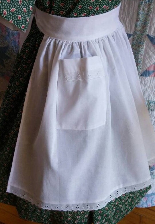 Victorian Girl's Apron and Bonnet