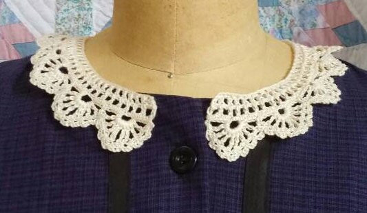Cream Cotton Collar - Crocheted Handmade