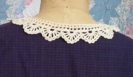 Cream Cotton Collar - Crocheted Handmade