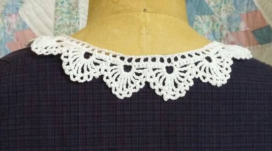White Cotton Collar - Handmade Crochet