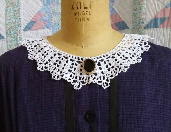 White Cotton Collar - Handmade Crochet