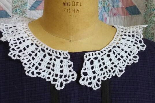 White Cotton Collar - Handmade Crochet