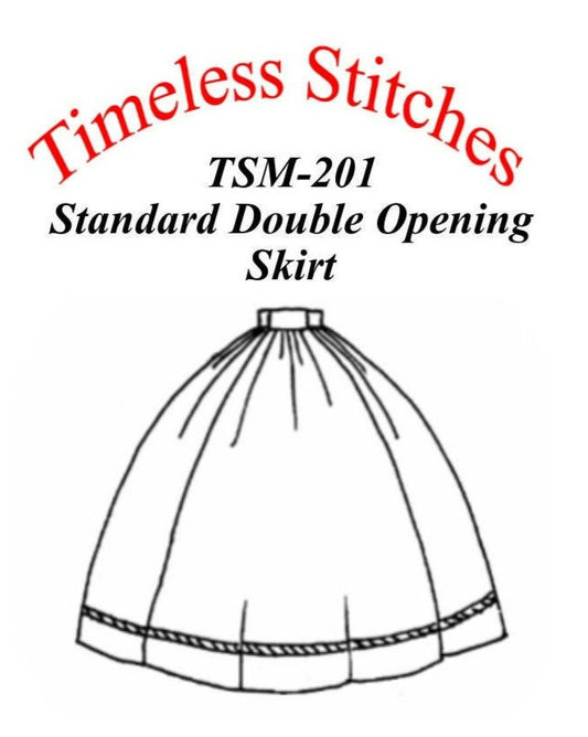 Standard Double Opening Skirt / 19th Century Basic Skirt Pattern/ Timeless Stitches Sewing Pattern TSS-201