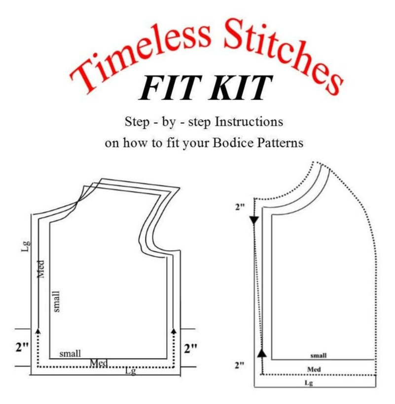 FIT KIT - How to fit your Bodice Patterns/ Timeless Stitches Sewing Booklet