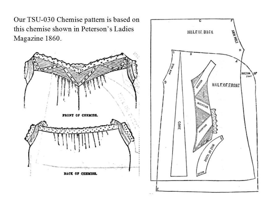 Chemise / 19th Century Underpinning Pattern/ Timeless Stitches Sewing Pattern TSU-030