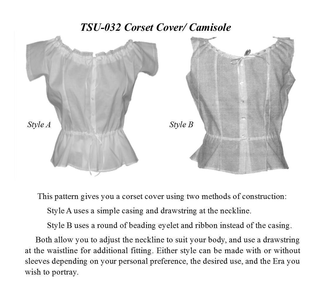 Corset Cover/ Camisole / 19th Century Underpinning Pattern/ Timeless Stitches Sewing Pattern TSU-032