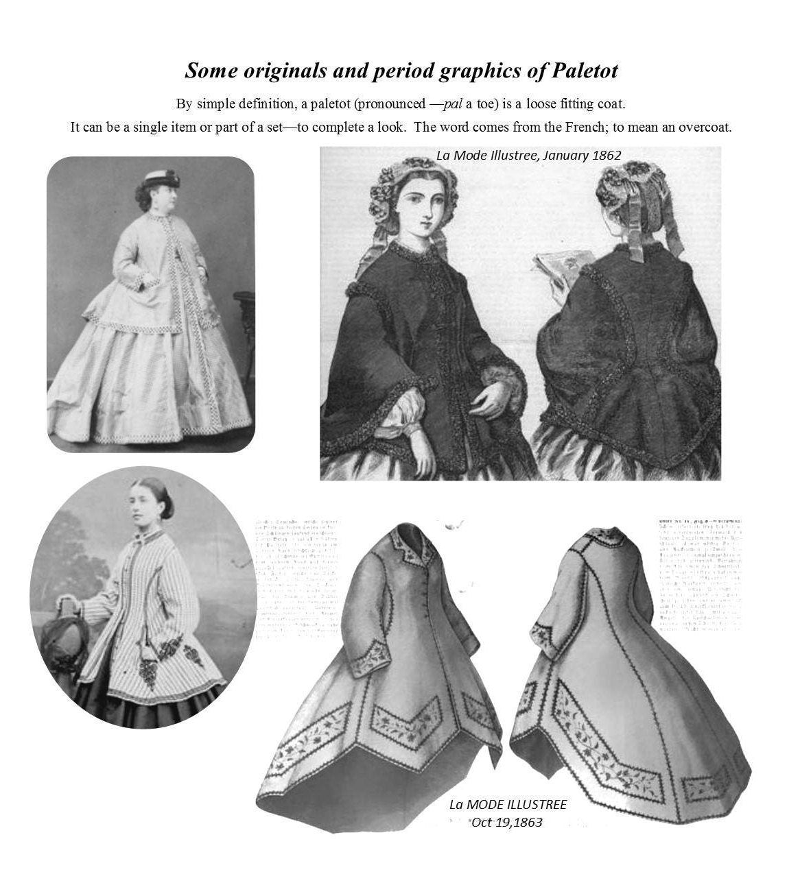 Angular Paletot/19th Century Coat Pattern/ Timeless Stitches Sewing Pattern TSO- 412 Angular Paletot