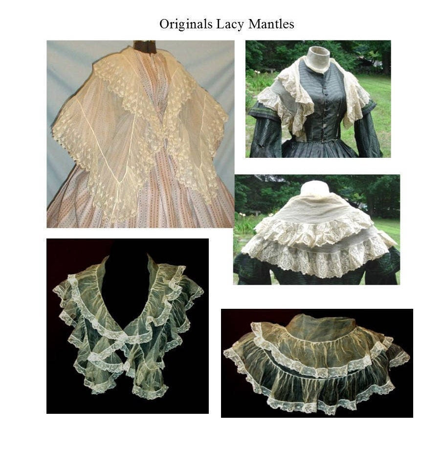 Ruffled Mantle/19th Century Mantle Cape Capelet Pattern/ Timeless Stitches Sewing Pattern TSO- 410 Ruffled Mantle