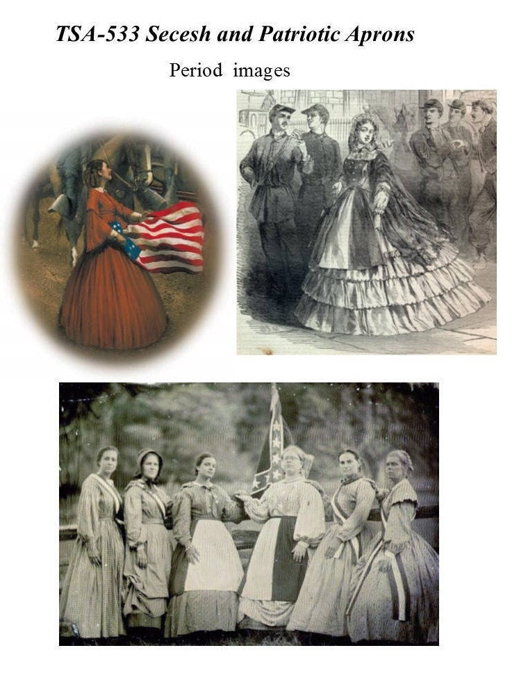 Secesh and other Patriotic Aprons/ Timeless Stitches Sewing Pattern TSA-533 Patriotic Aprons