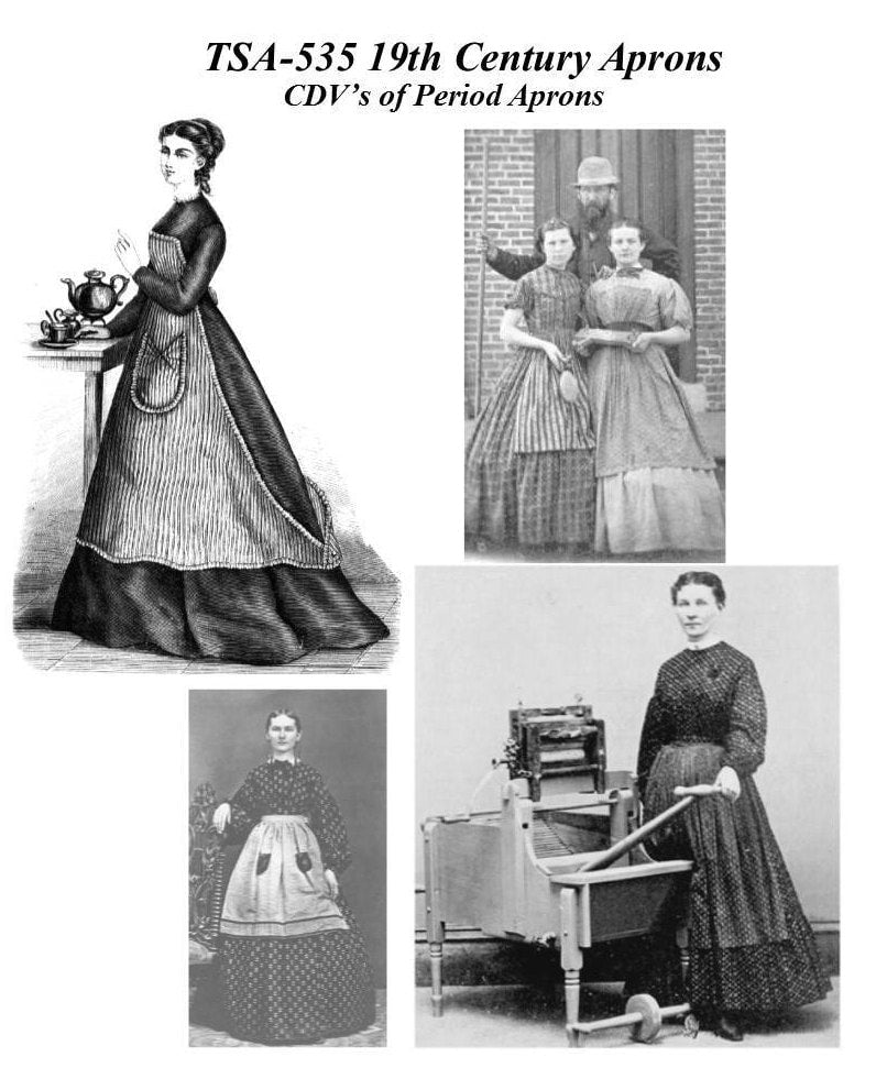 19th Century Aprons/ Timeless Stitches Sewing Pattern TSA-535 19th Century Aprons